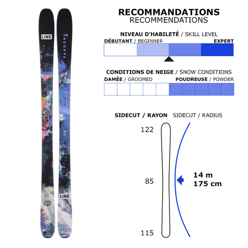 Pandora 85 - Adult All Mountain Alpine Skis