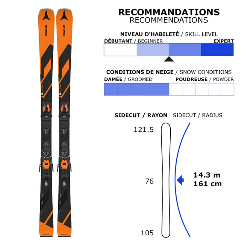 Redster Q5/M 10 GW - Skis alpins tout-terrain pour adulte