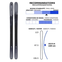 Maverick 88 Ti - Skis alpins de poudreuse et randonnée alpine pour adulte