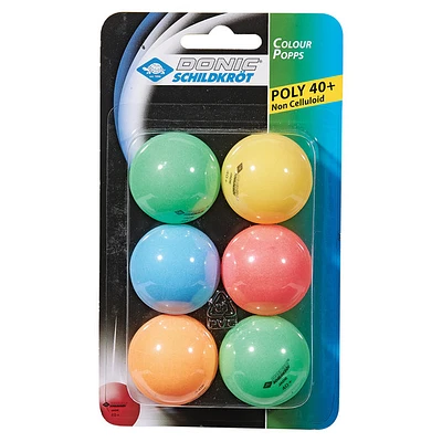 Color Popps (Pack of 6) - Table Tennis Balls