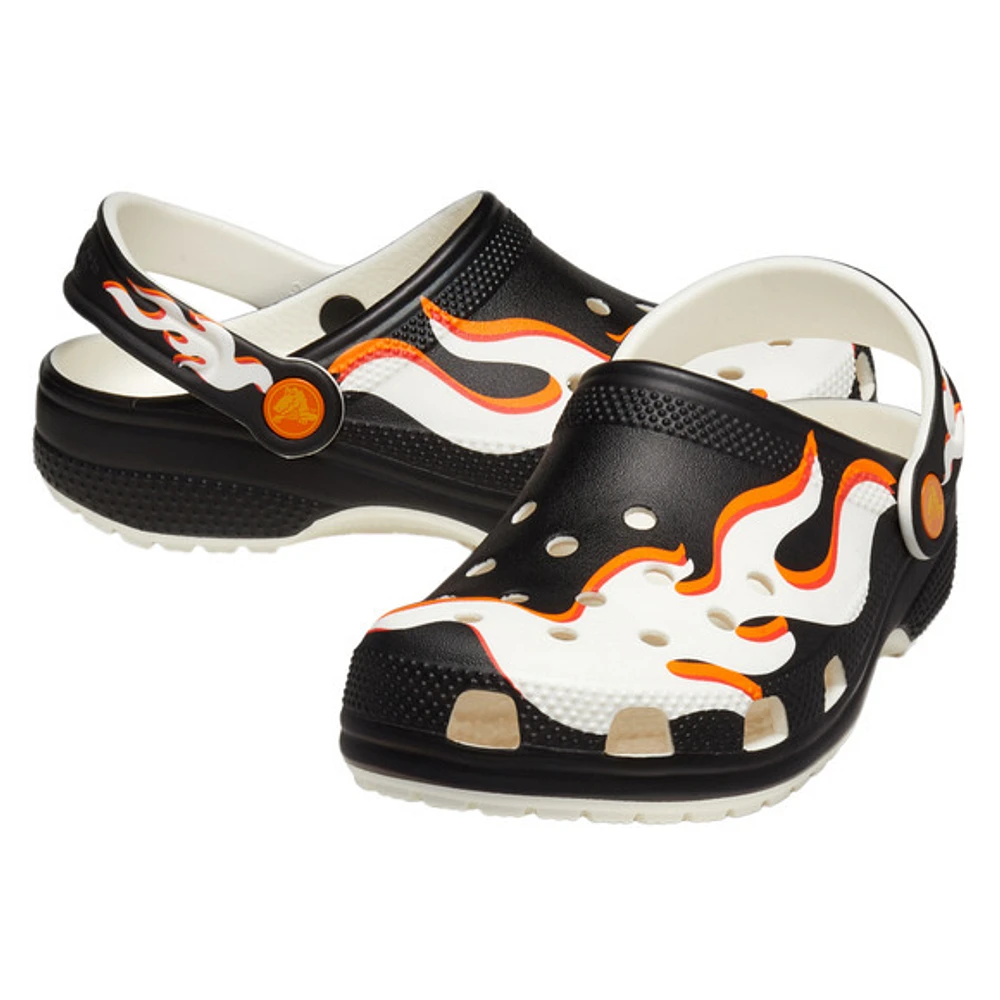 Classic Glow Flame - Junior Casual Clogs