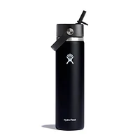 Wide Mouth Flex Straw 24 oz - Insulated Bottle with Retractable Cap