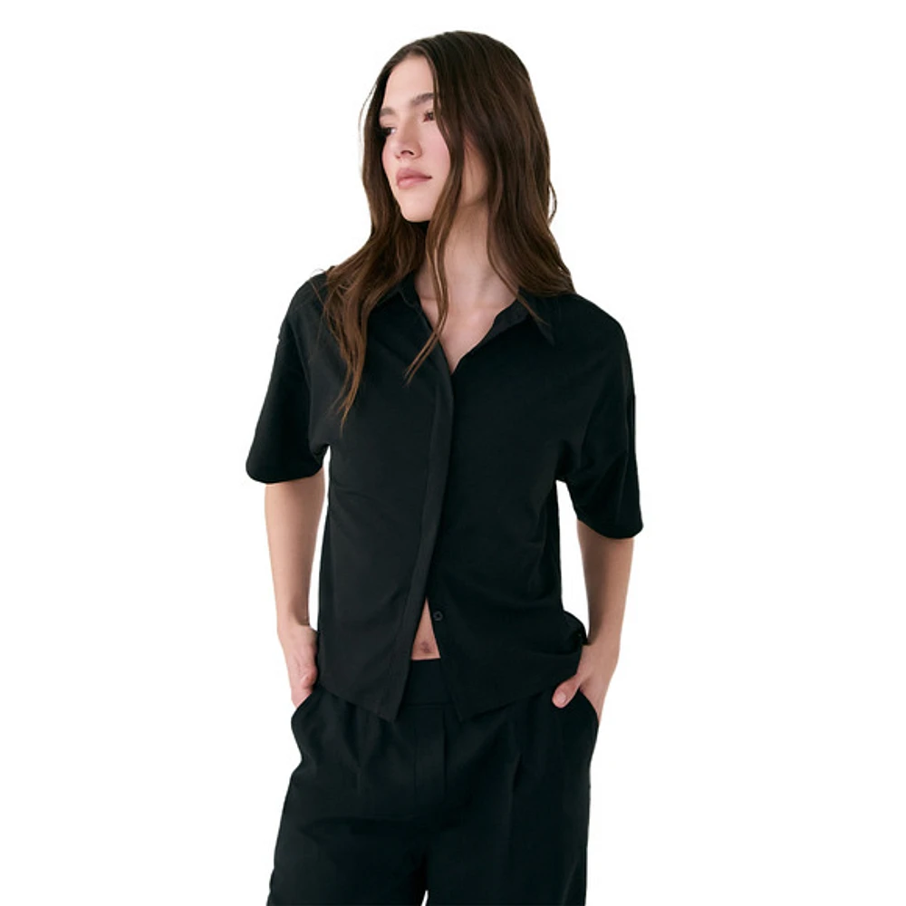 OLIVIE SHIRT - CHEMISIER M/C FEMME