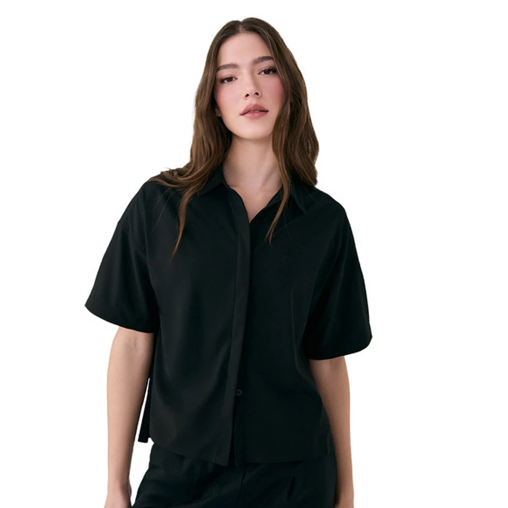 OLIVIE SHIRT - CHEMISIER M/C FEMME