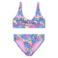 GIRLS' OUTLINE FLORAL BIKINI SET - DEUX-PIECES  FILLE