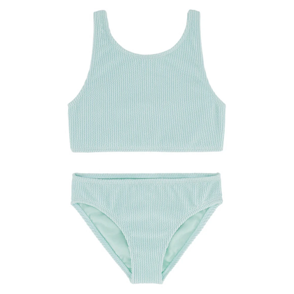 GIRLS' CRINKLE TEXTURE BIKINI SET - DEUX-PIECES  FILLE