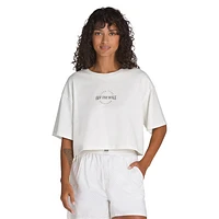 W RYLEN SS RELAXED CROP - T-SHIRT M/C FEMME