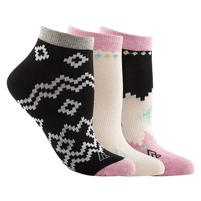 Jacquard Quarter (Paquet de 3 paires) - Socquettes pour femme