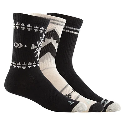 Jacquard (Pack of 3 pairs) - Men's Crew Socks