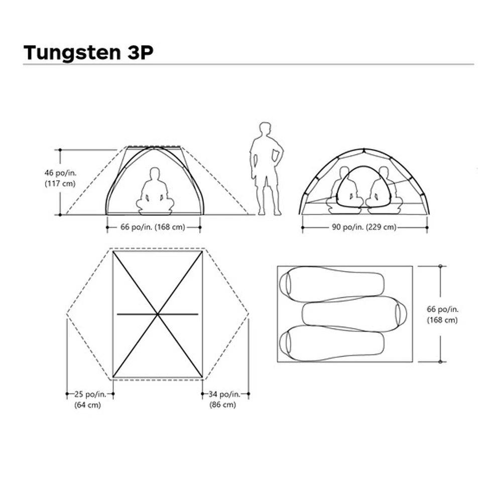 Tungsten 3P - Tente de camping pour 3 personnes