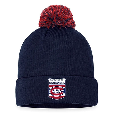 2023 LNH Authentic Pro Draft - Tuque à revers avec pompon pour adulte