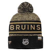 Authentic Pro Rink Heathered Knit - Tuque à revers avec pompon pour adulte