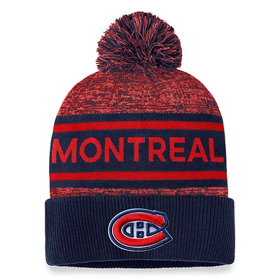 Authentic Pro Rink Heathered Knit - Tuque à revers avec pompon pour adulte