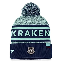 Authentic Pro Rink Heathered Knit - Tuque à revers avec pompon pour adulte