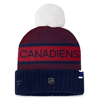 Authentic Pro Rink Knit - Tuque à revers avec pompon pour adulte