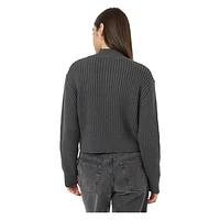 Highline Rib Cropped Mock Neck - Chandail en tricot pour femme