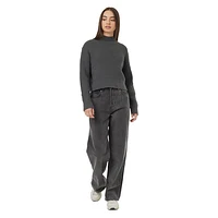 Highline Rib Cropped Mock Neck - Chandail en tricot pour femme