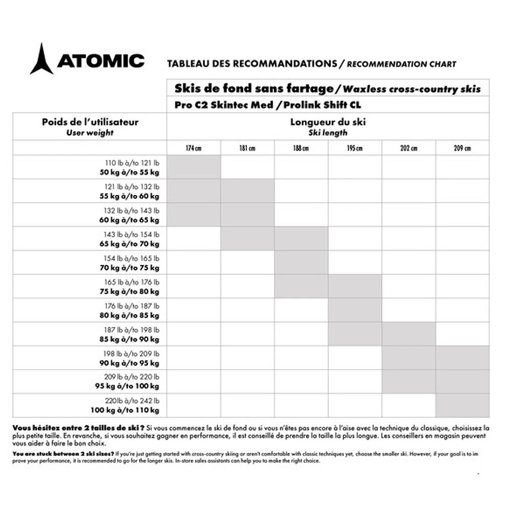 Pro C2 Skintec Med/Prolink Shift CL - Adult Waxless Cross-Country Skis
