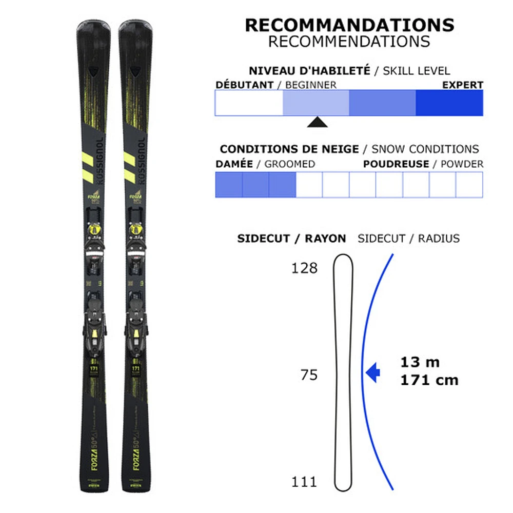 Forza 50° V-CAM/Konect NX 12 GW B80 - Adult Carving Alpine Skis