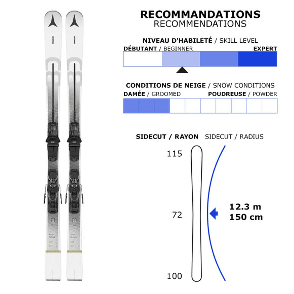 Cloud C8/M 10 GW - Women's Carving Alpine Skis