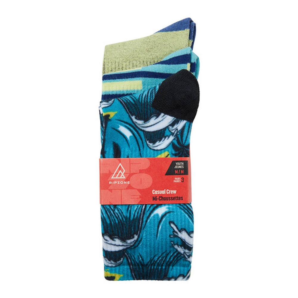 Great Waves (Pack of 3 pairs) - Junior Socks