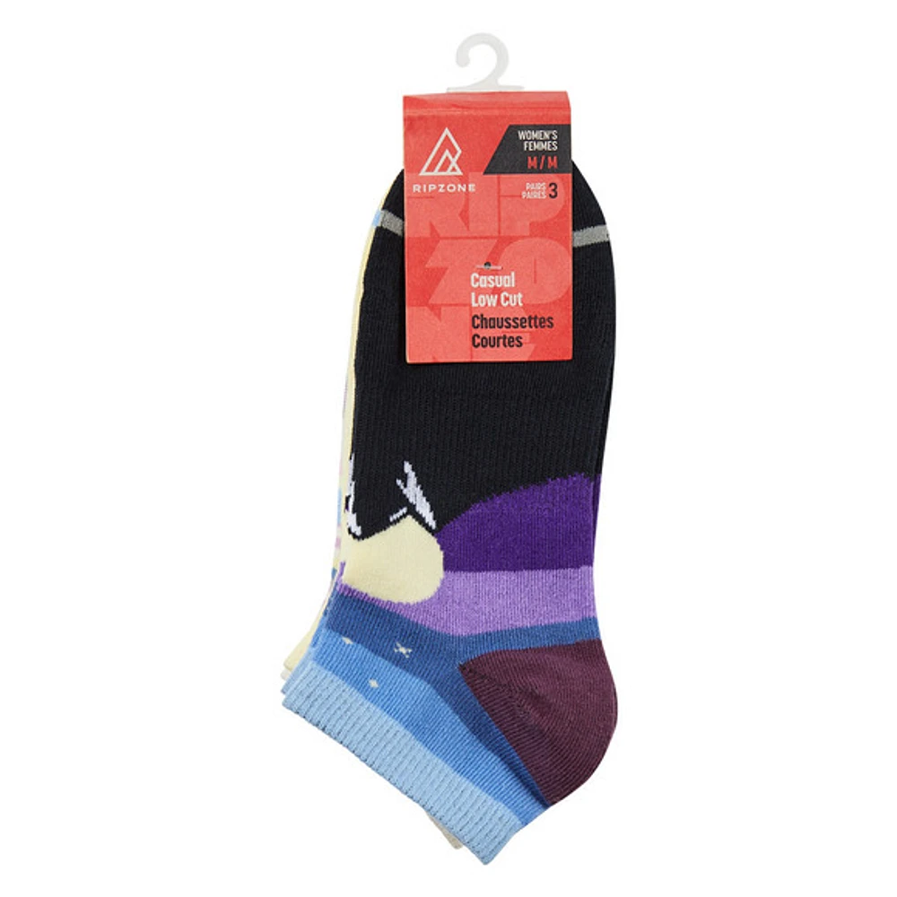 No Show Monnlight (Pack of 3 pairs) - Women's Ankle Socks