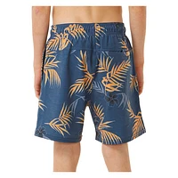 Surf Revival Floral Volley - Boys' Board Shorts