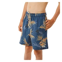 Surf Revival Floral Volley - Boys' Board Shorts