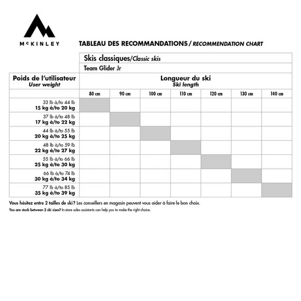 Team Glider - Ensemble de ski fond pour junior