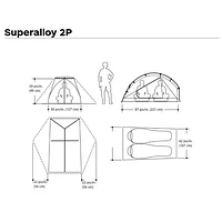 Superalloy 2P - Tente de camping pour 2 personnes