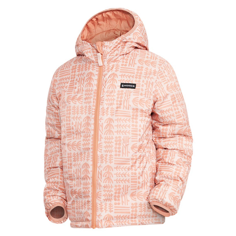 Bennington Geometric - Girls' Reversible Down Insulated Jacket