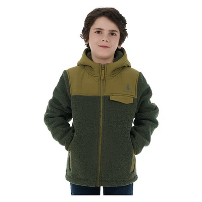 Erris Heritage - Blouson en tissu polaire à capuchon pour garçon