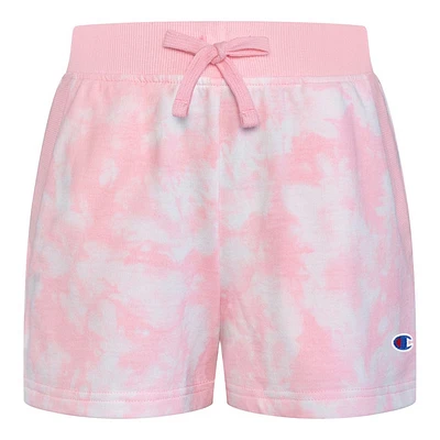 Printed Tie Dye - Girls' Fleece Shorts