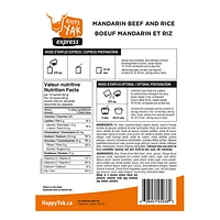 Bœuf mandarin et riz - Repas lyophilisé pour camping