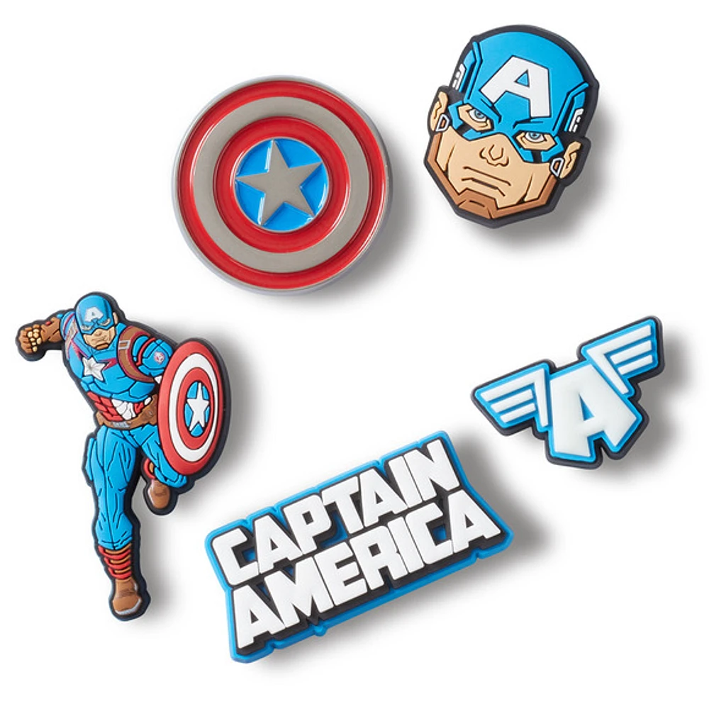 Jibbitz Captain America - Breloques pour chaussures Crocs