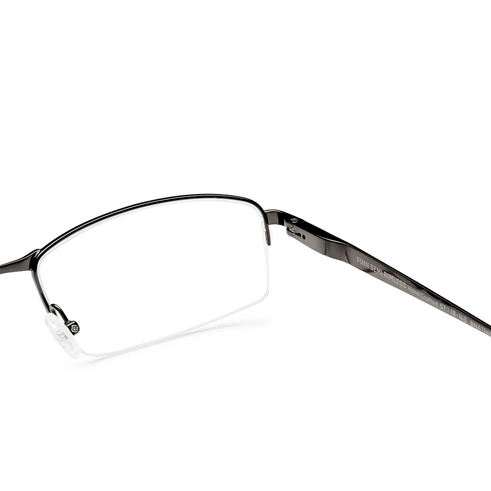 Finn Semi Rimless - Black Glasses 