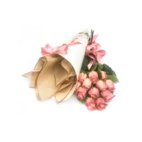 Long Stem Ecuadorian Roses Handpainted Decorative Cone