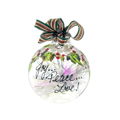 Clear Glass Sparkle Ornaments
