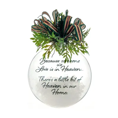 Clear Glass Memorial Ornament