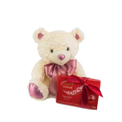 Large Teddy Bear and Chocolates Set