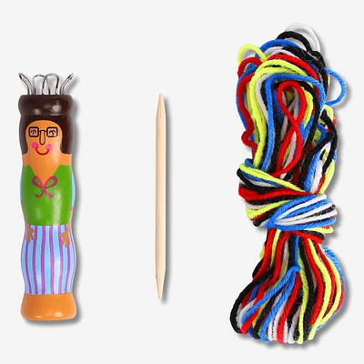 Multi-Colour Yarn Knitting Doll | Colourful & Creative DIY