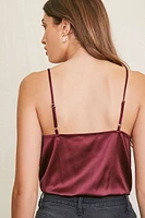 TOP PARA DAMA COLOR  VINO FOREVER 21