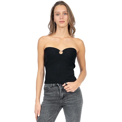 TOP KNIT STRAPLESS PARA DAMA FOREVER 21