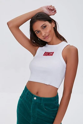 PLAYERA CROP SIN MANGA BORDADO BONGO