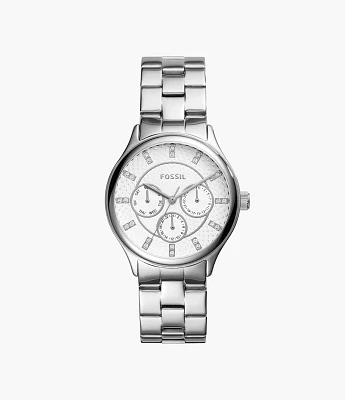 Modern Sophisticate Multifunction Stainless Steel Watch