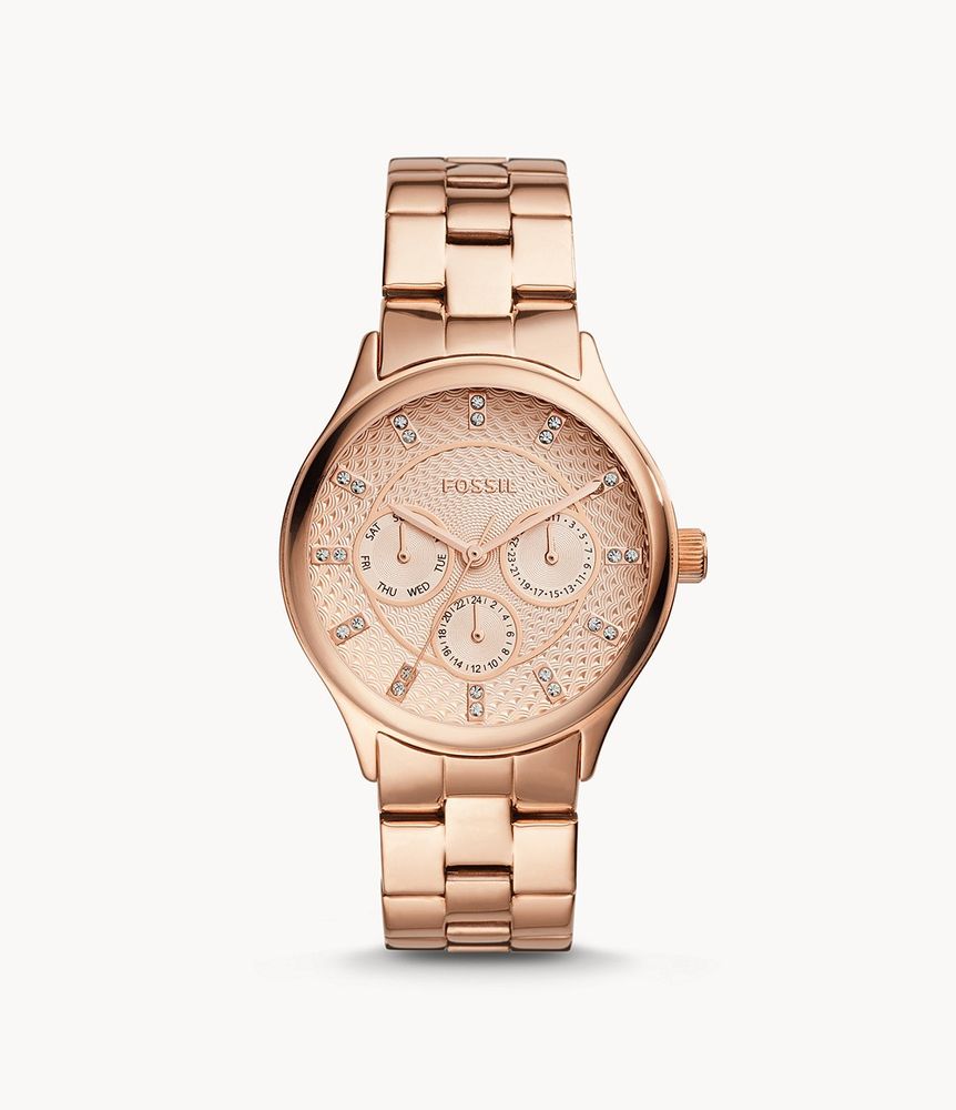 Modern Sophisticate Multifunction Rose Gold-Tone Stainless Steel Watch - BQ1561 - Fossil
