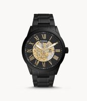 Flynn Automatic Black Stainless Steel Watch