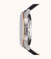 48mm Flynn Automatic Black Leather Watch