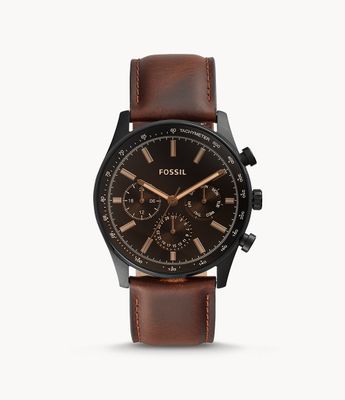 Sullivan Multifunction Brown Leather Watch