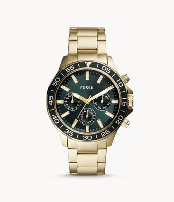 Bannon Multifunction Gold-Tone Stainless Steel Watch - BQ2493 - Fossil